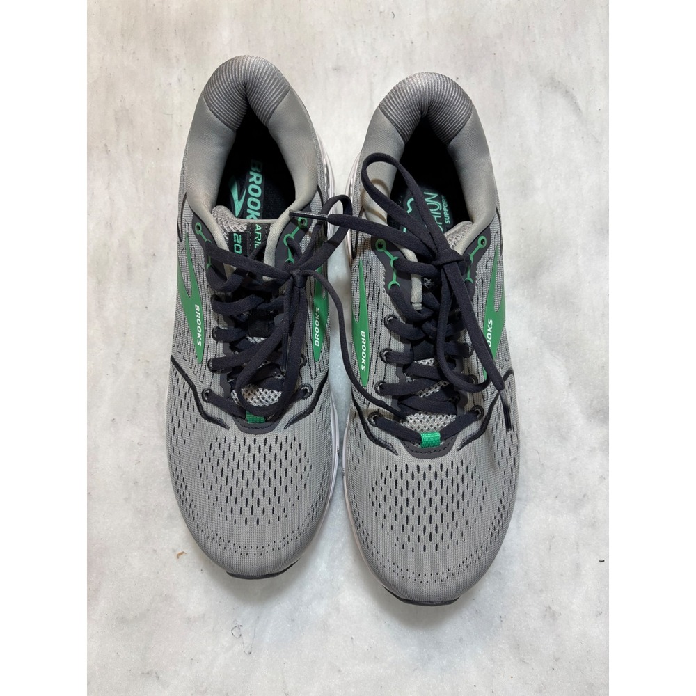 Brooks Men's Athletic Shoes Gray with Green Accents
